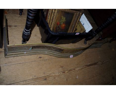A brass serpentine front fender, 108cm wide. 