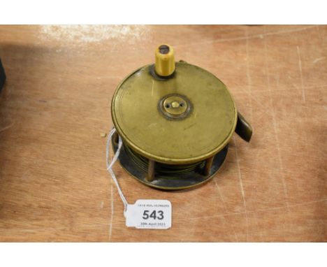 A Vintage 3.5inch Brass fly reel by macleay of Inverness