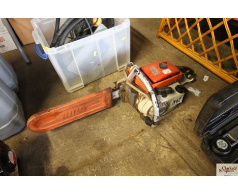 A Stihl 041AV petrol chainsaw