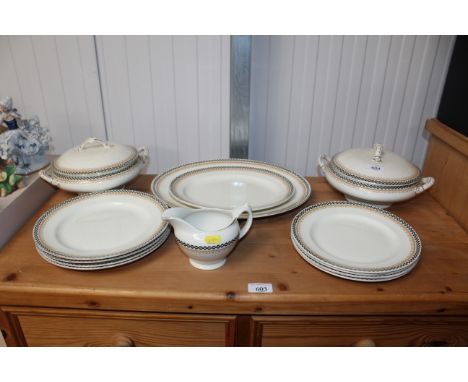 A collection of Burleigh ware dinnerware