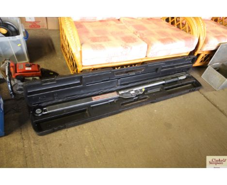 A torque wrench (200-750 foot pound FTLB) in fitted case