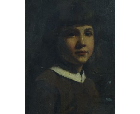 Attributed to William Orpen, 19th century oil on canvas, Portrait of a child, unsigned, 48 x 31 cm framed