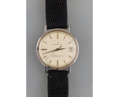 HTU Eternamatic Centenaire ´61Gehäuse Stahl, Automatikwerk Kaliber 1438U, silberfarbenes Ziffernblatt mit Strichindices und D