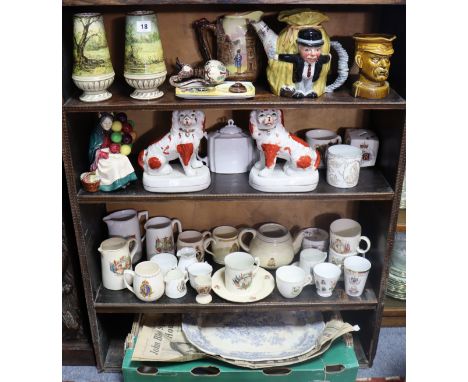 Various items of Royal commemorative china; a part tea service; &amp; various decorative dishes, part w.a.f.