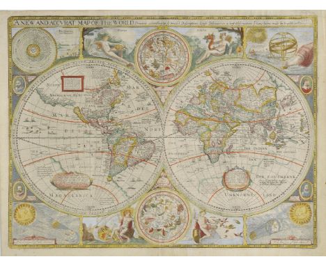 World. Speed (John), A new and accurat Map of the World. Drawne according to ye truest Descriptions, latest Discoveries & bes