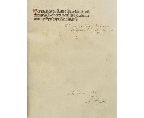 Ferrerius (Vincentius). Sermones sancti Vincetii fratris ordinis predicatorum Sacre theologie professoris excelletissimi de S