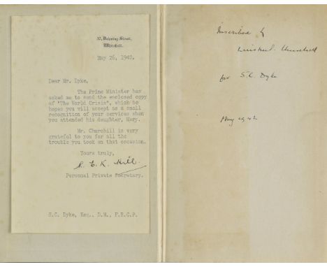 Churchill (Sir Winston Leonard Spencer, 1874-1965). The World Crisis 1911-1918, Abridged and Revised Edition, Macmillan, 1941