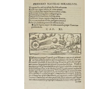 Nausea (Friedrich). Libri Mirabilium Septem, Cologne: Peter Quentel, 1532, manuscript inscription to title, woodcut illustrat