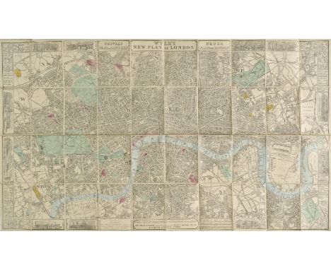 London. Wyld (James), Wyld's New Plan of London, published June 1866, folding lithograph map with sparse contemporary hand co