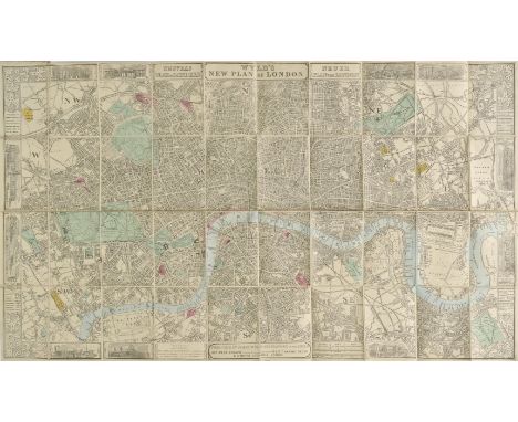 London. Wyld (James), Wyld's New Plan of London, published June 1866, folding lithograph map with sparse contemporary hand co