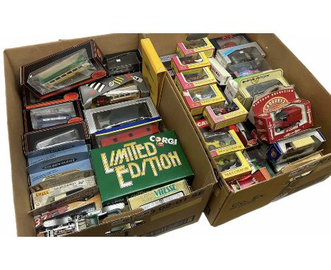 Over fifty modern die-cast models including EFE Buses; Maisto Motorcycles;  Fabbri James Bond; Matchbox MOY; Solido Age D'Or;