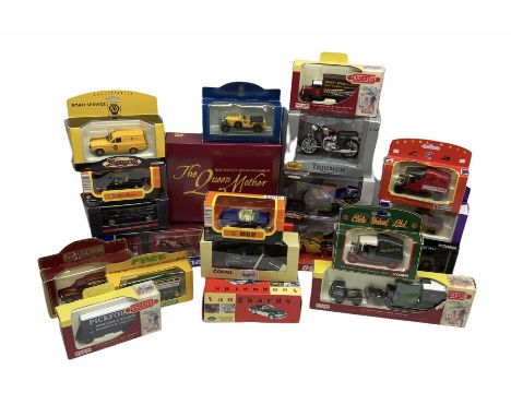 Twenty-two modern die-cast models by Corgi, Lledo, Days Gone Trackside, Vanguards etc including The Queen Mother Commemorativ