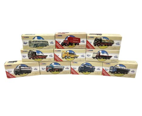 Corgi Classics - ten die-cast commercial vehicles comprising 97328; 97372; 97329; 97178; 97327; 97334; 97940; 97162; 97319; a