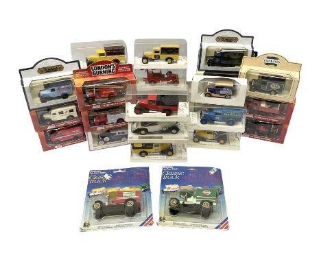 Various makers - twenty-six modern die-cast models including seven Lledo London's Burning; eight Solido Age D'Or in hard plas