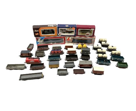'00' gauge - thirty-eight goods wagons by Hornby, Lima, Dapol, Bachmann, Tri-ang and Wrenn including open wagons, tank wagons