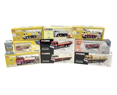 Corgi - nine die-cast commercial vehicles comprising four Building Britain Series 14401, 14501, 13905 and 24502; London Brick