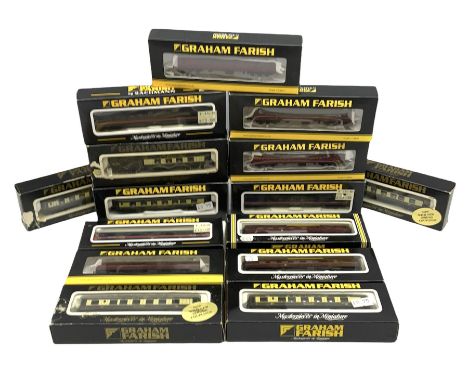 Graham Farish/Bachmann 'N' gauge - fourteen coaches including Intercity 125, teak finish etc; all boxed (14)Condition Report: