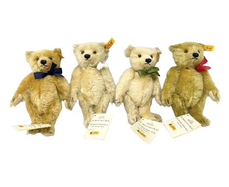 Steiff - set of four 'British Isles' teddy bears, English EAN 661105, Scottish EAN 661112, Welsh EAN 661136 and Irish EAN 661