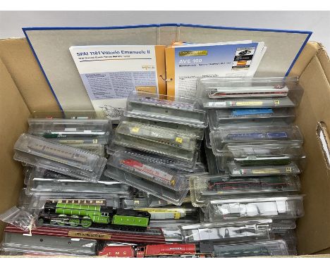 Collection of eighty-one Del Prado 'Locomotives of the World' continental 'N' gauge 1/160, magazine issue model trains, each 