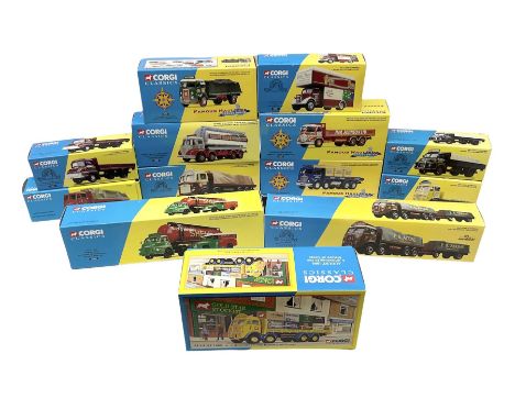 Corgi Classics - thirteen die-cast commercial vehicles comprising 97309; 13701; 12301; 24501; 14001; 31005; 27601; 09802; 281