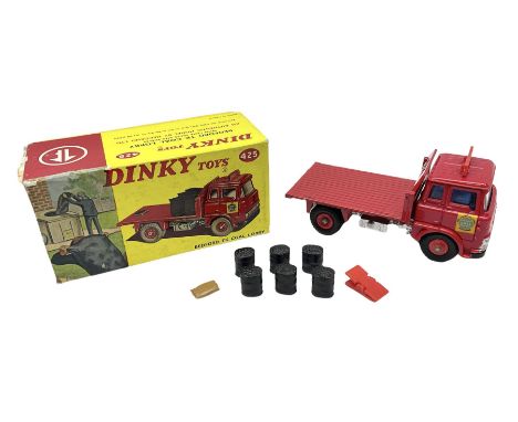 Dinky - Bedford TK coal lorry No.425, all red body with silver chassis and red plastic hubs, complete with roof sign, red pla