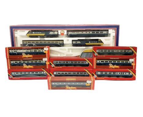 Lima '00' gauge - Class 43 HST power and dummy cars Nos.W43167 & W43168 in set box with two coaches and Hornby Class 43 'HST 