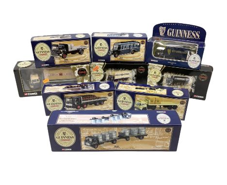 Corgi - nine die-cast models in the Guinness Collection comprising 24901; 23201; 23701; 26701; 20902; 22503; 33804; 22504; an