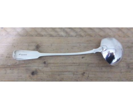 A George IV silver ladle, William Eaton, London 1828, length 35cm, weight 8.8ozt  