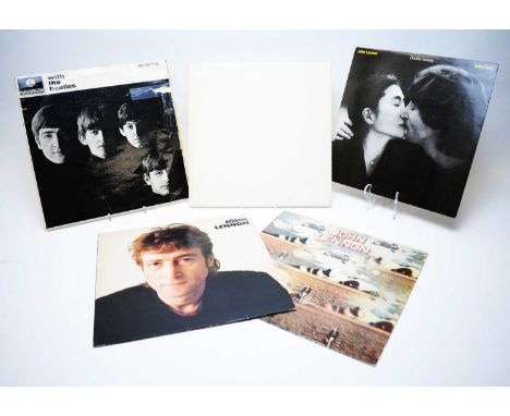 The Beatles - With The Beatles, first pressing 1963, Mono; together with a later pressing of The White Album, with poster and