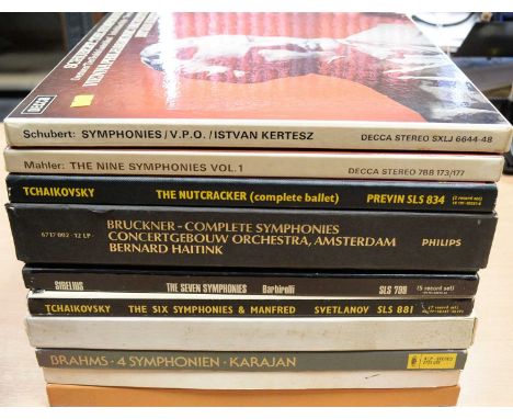 Ten box sets of classical LP's, composers to include: the Bruckner Complete Symphonies by Bernard Haitink; Mahler Symphonies;