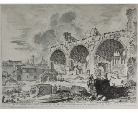Giovanni Battista Piranesi1720 Venedig - 1778 Rom - "Veduta degli avanzi del Tablino della casa aurea di Nerone, detti  volga