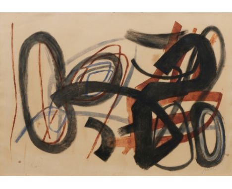 Fritz Winter1905 Altenbögge - 1976 Herrsching - "Farbradierung III" (1951) - Aquatinta, Radierung in Farben/Papier. 18/100. 4