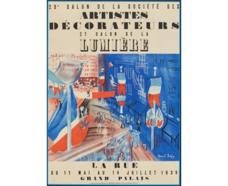 Raoul Dufy1877 Le Havre - 1953 Forcalquier - "29. salon de la societe des artistes decorateurs et salon de la lumiere" - Farb