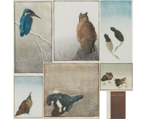 Walther Klemm1883 Karlsbad, Österreich-Ungarn - 1957 Weimar - "Das Vogelbuch" - Sechs Farbholschnitte/jap. Bütten. 19,8 x 23,