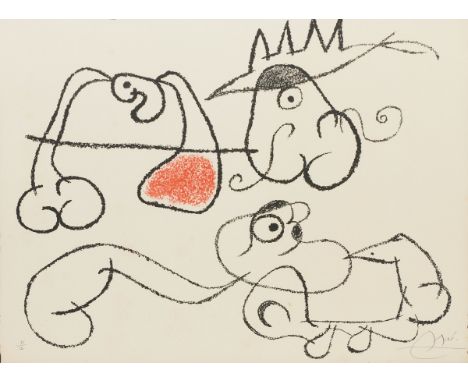 Joan Miró1893 Barcelona - 1983 Palma - Aus: "Ubu aux Baléares" - Farblithografie/Papier. 26/120. 47,5 x 60 cm, 50,4 x 66 cm. 