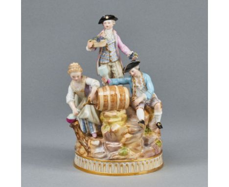 Winzergruppe - Michel Victor AcierKönigliche und Staatliche Porzellan Manufaktur, Meissen 1850-1924. Porzellan, weiß, glasier