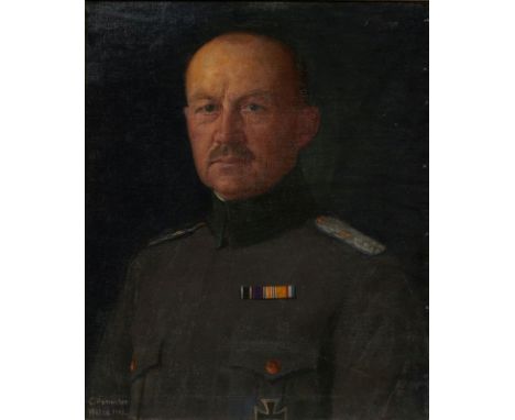 Carl Axmacher1874 Düsseldorf - 1952 Ebenda - Bildnis Karl Lüdke - Öl/Lwd. 61 x 50,3 cm. Sign. und dat. l. u.: C. Axmacher. Wi