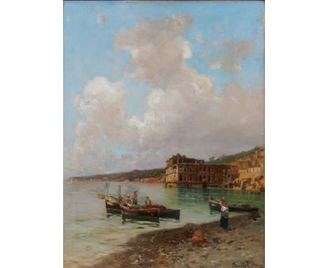Bernardo Hay1864 Florenz - 1931 - Neapel - Öl/Lwd. 112 x 85 cm. Sign., ortsbez. und dat. r. u.: Bernard Hay. / Naples 1889. R