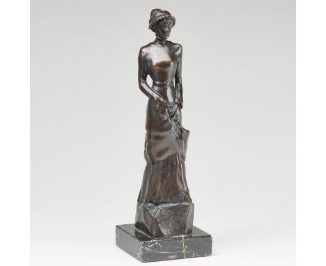Paul Gauguin1848 Paris - 1903 Atuona auf Hiva Oa Nach. - La Petite Parisienne - Bronze. Dunkelbraun patiniert. H. o./m. Socke