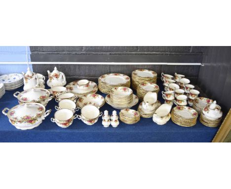 Extensive quantity of Royal Albert "Old Country Roses" comprising dinner service, 12 place setting, and a tea and coffee serv