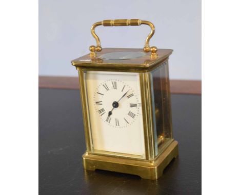 Brass carriage clock, 10cm high    