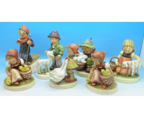 Seven Goebel figures, four a/f