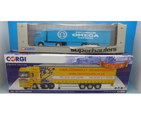 Two Corgi lorries, boxed