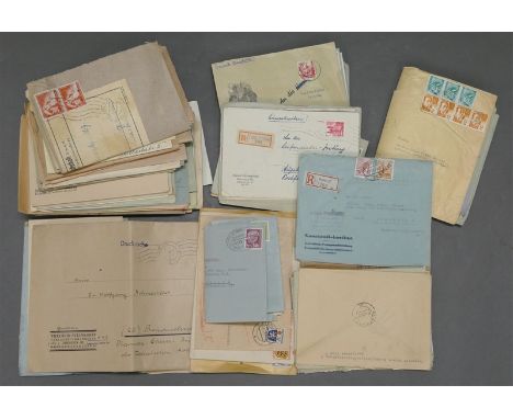 Konvolut Briefe, Mitte 20. Jh., verschieden, ca. 200 Stück, DDR, West-Berlin, Baden-Württemberg, Rheinland-Pfalz, Saarland, g