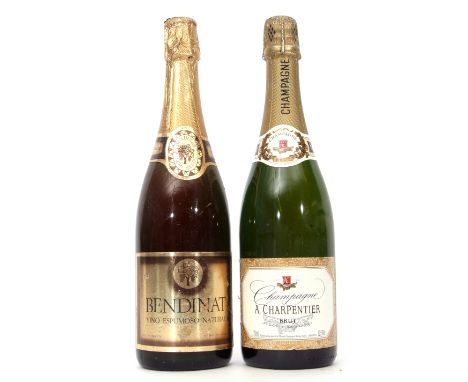 Champagne et Charpentier non vintage, and further bottle of Bendinat Sparkling (2 bottles in all)  