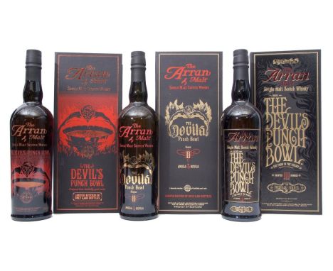 The Arran Malt Single Malt Scotch Whisky "The Devil's Punchbowl", chapters 1, 2 and 3 (limited edition of 6660 bottles), 700m