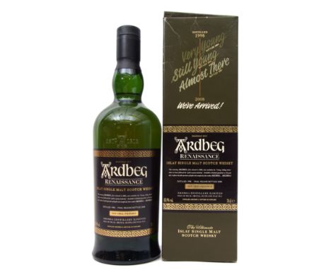 Ardbeg Renaissance Islay Single Malt Scotch Whisky, distilled 1998, final release bottled 2008, 55.9% vol, 70cl, cardboard ca