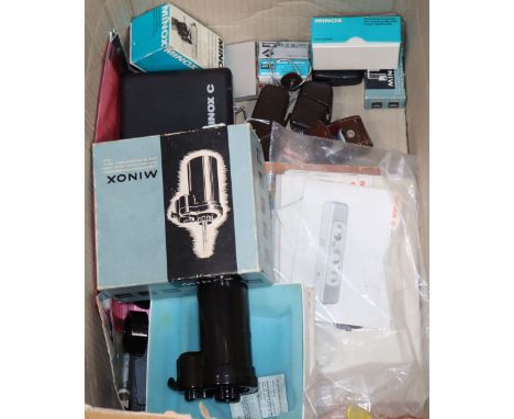 Two Minox miniature cameras and various Minox equipment