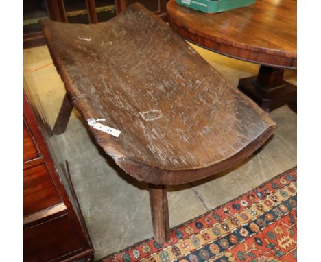 A Spanish pig bench, c.1780, W.130cm, D.57cm, H.66cm