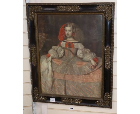 After Velasquez, Medici print, The Infanta Margarita Teresa, 60 x 46cm